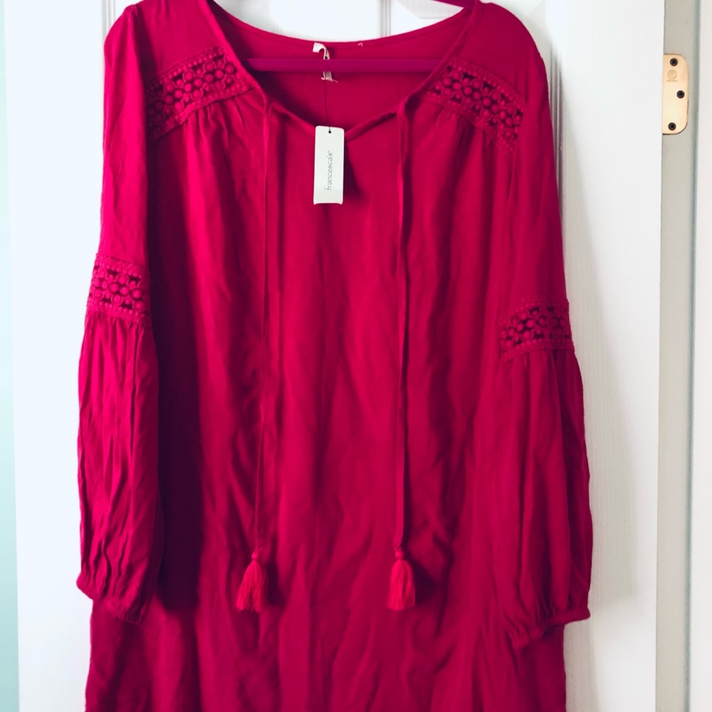 Hot pink tunic dress size M